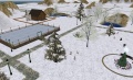 Town area with ice rink